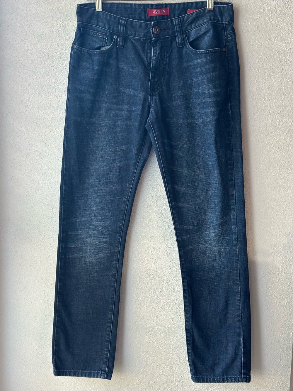 GUESS Los Angeles Men's Jeans Ultra Slim McQueen Fit Dark Wash Denim Size 30x30